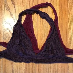 Urban Outfitter 2 Lace Halter Bralettes